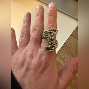 Sparkling Silver Statement Ring